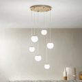 Lustre com 6 LEDs Coberto por Vidro Opcional e Base em Metal - Faia