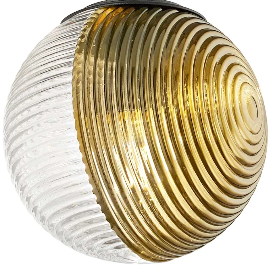 Lustre com 6 Luzes em Vidro Soprado em Forma de Esfera Fabricado na Itália - Prilla Viadurini