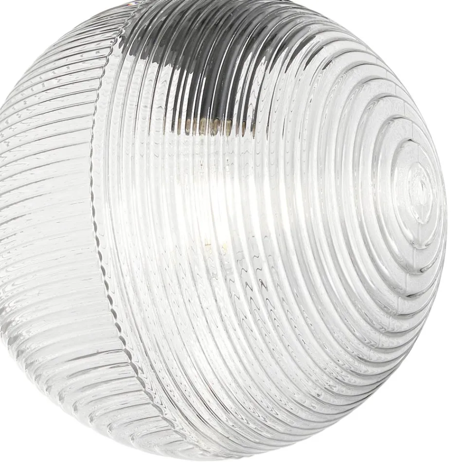 Lustre com 6 Luzes em Vidro Soprado em Forma de Esfera Fabricado na Itália - Prilla Viadurini