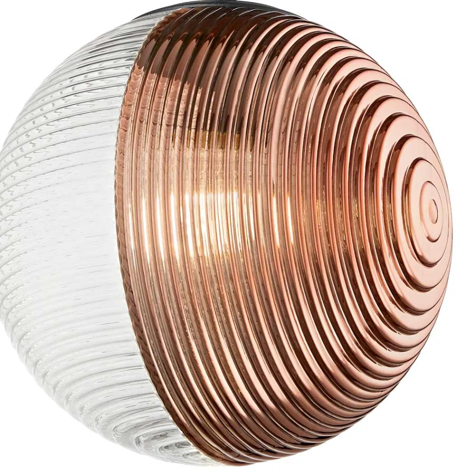 Lustre com 8 Luzes em Vidro Soprado em Forma de Esfera Fabricado na Itália - Prilla Viadurini