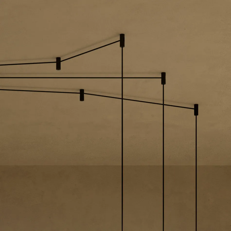 Lustre com Cilindros de Vidro Canneté Fabricado na Itália - Oris Viadurini