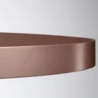 Lustre com Corpo de Vidro e 3 Círculos de Alumínio - Clara Viadurini