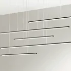 Lustre com Luzes LED Horizontais em Metal e Cabos Ajustáveis - Laranja Viadurini