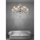 Lustre de 12 luzes em vidro veneziano artesanal, feito na Itália - Milagros Viadurini