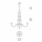 Lustre de vidro 12 luzes de Veneza feito à mão na Itália - Agustina Viadurini