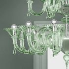 Lustre de vidro veneziano de 18 luzes feito à mão na Itália - Margherita Viadurini