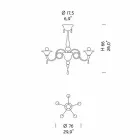 Lustre de vidro 5 luzes de Veneza, feito à mão na Itália - Margherita Viadurini