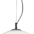 Lustre descentralizado com lâmpadas de vidro pequenas e grandes, fabricado na Itália - Elisia Viadurini