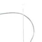 Lustre descentralizado de duas luzes em vidro artesanal, fabricado na Itália - Soffio Viadurini