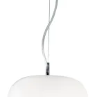 Lustre veneziano descentralizado com três lâmpadas, fabricado na Itália - Soffio Viadurini