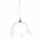 Lustre de cetim branco com cortinas Dafne made in Italy Viadurini