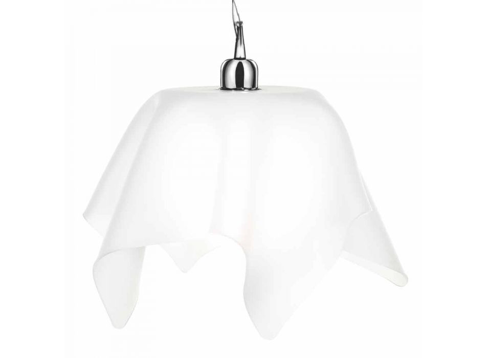 Lustre de cetim branco com cortinas Dafne made in Italy Viadurini