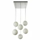 Lustre design moderno In-es.artdesign Sei Lune in nebulite Viadurini