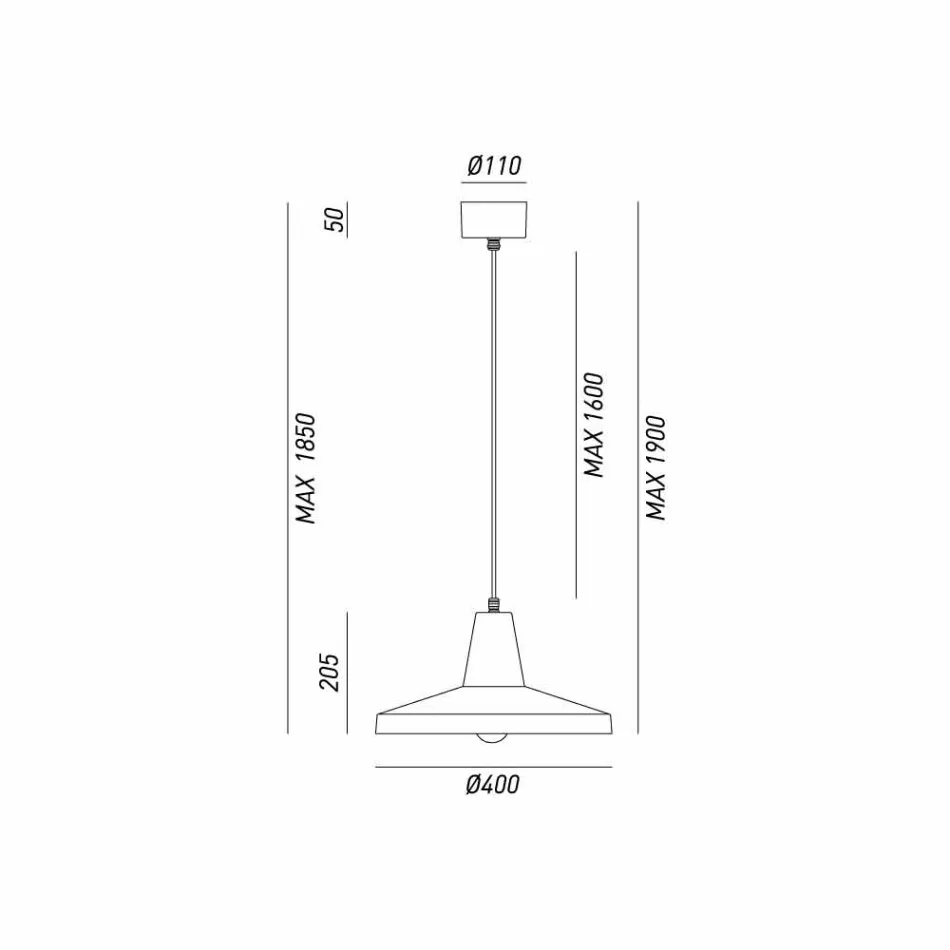 Lustre de design de estilo industrial em ferro antigo Monica Viadurini