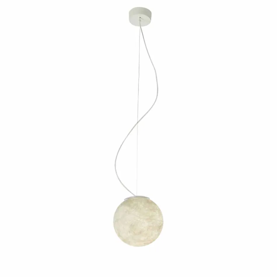 Lustre de design moderno In-es.artdesign Lua branca em nebulite Viadurini