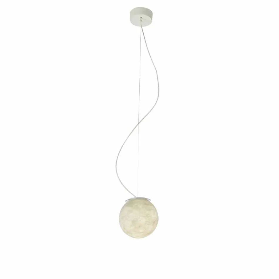Lustre de design moderno In-es.artdesign Lua branca em nebulite Viadurini