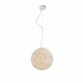 Lustre de design moderno In-es.artdesign Lua branca em nebulite