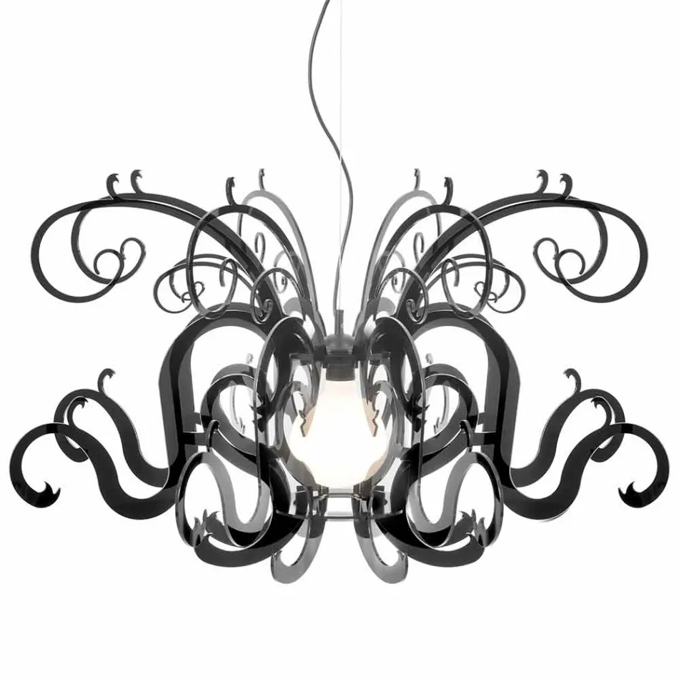 Lustre de plexiglass de design moderno feito na Itália, Malito Viadurini