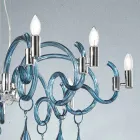Lustre de 9 luzes feito à mão em vidro veneziano feito na Itália - Bernadette Viadurini