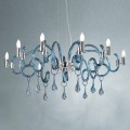 Lustre de vidro veneziano feito à mão com 9 luzes feito na Itália - Bernadette