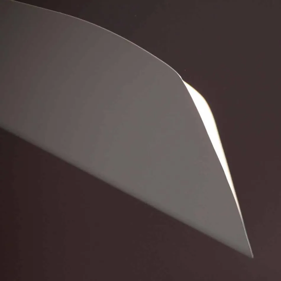 Lustre de aço pintado de branco feito à mão feito na Itália - Elica Viadurini