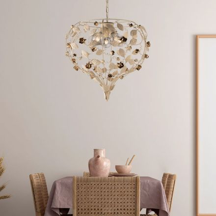 Lustre de ferro laqueado fabricado na Itália para decoração de interiores - Capri Viadurini