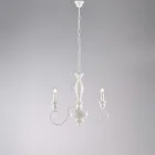 Lustre de madeira e ferro laqueado, fabricado na Itália, para decoração de interiores - Toscana Viadurini