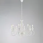 Lustre de madeira e ferro laqueado, fabricado na Itália, para decoração de interiores - Toscana Viadurini