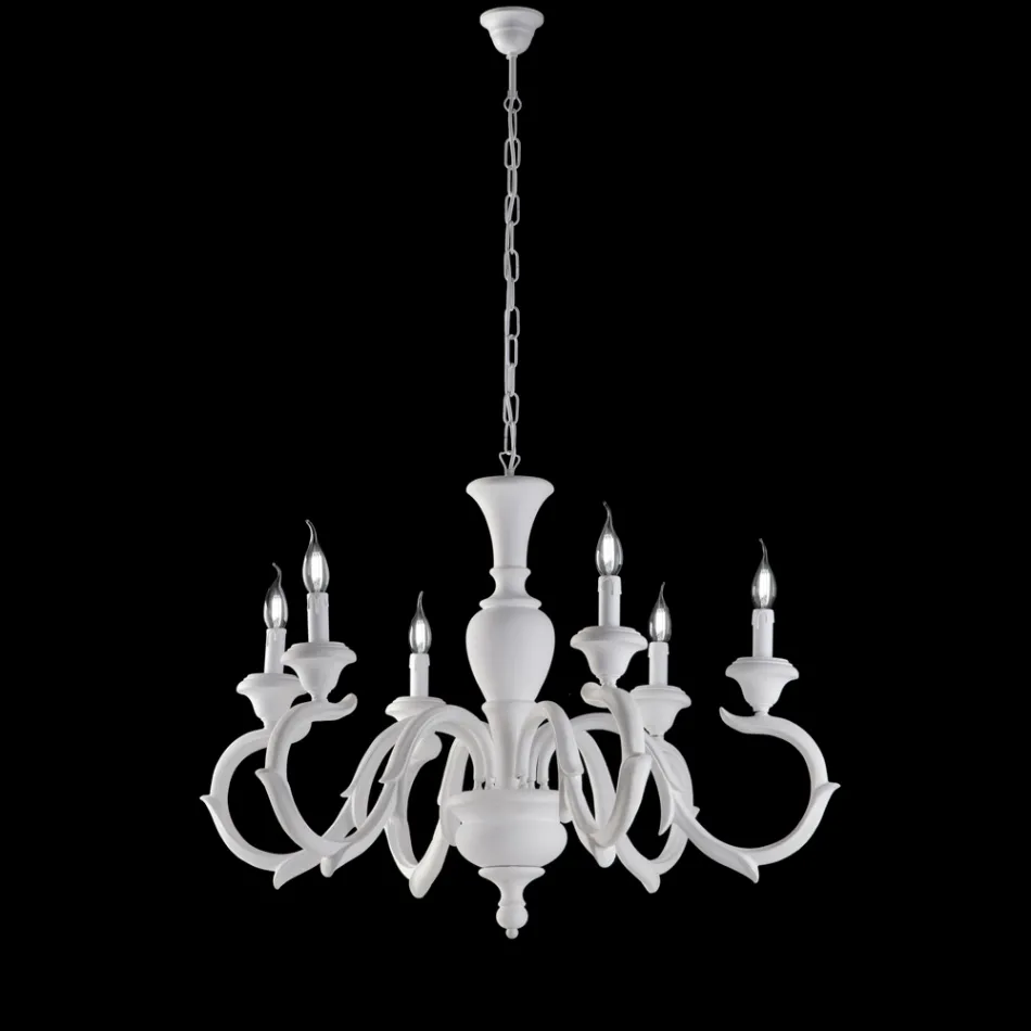 Lustre de madeira fabricado na Itália para decoração de interiores - Florença Viadurini