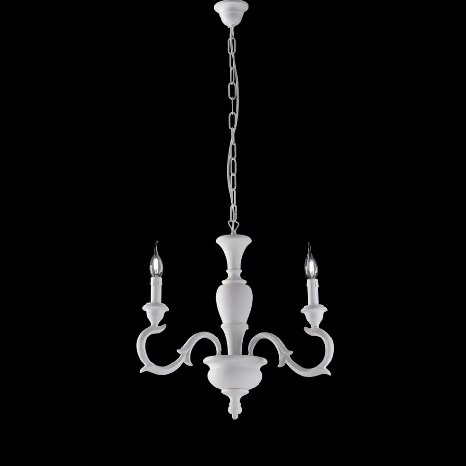 Lustre de madeira fabricado na Itália para decoração de interiores - Florença Viadurini