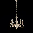 Lustre de madeira fabricado na Itália para decoração de interiores - Florença Viadurini