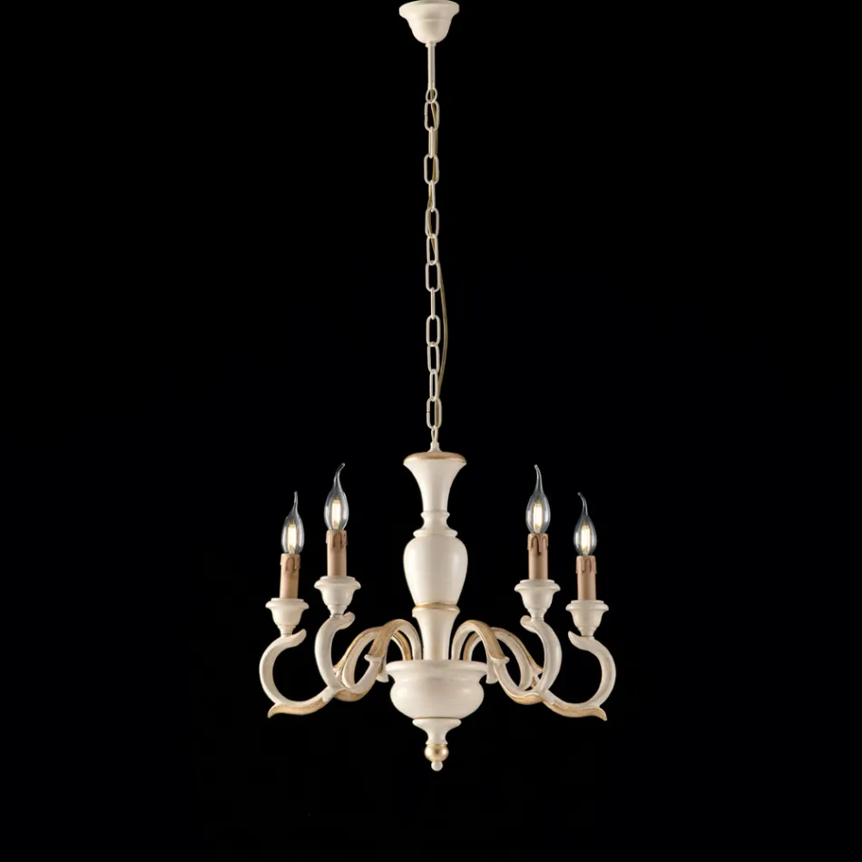 Lustre de madeira fabricado na Itália para decoração de interiores - Florença Viadurini