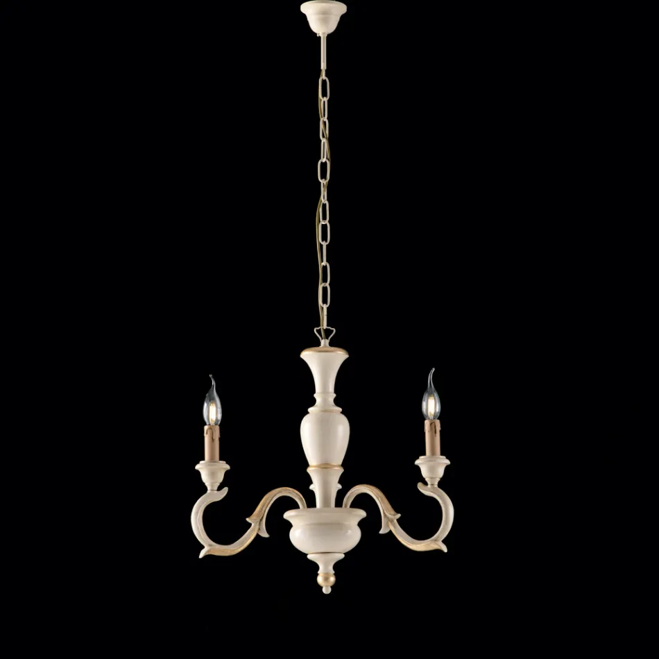 Lustre de madeira fabricado na Itália para decoração de interiores - Florença Viadurini