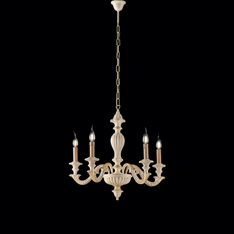 Lustre de madeira fabricado na Itália para decoração de interiores - Milão Viadurini