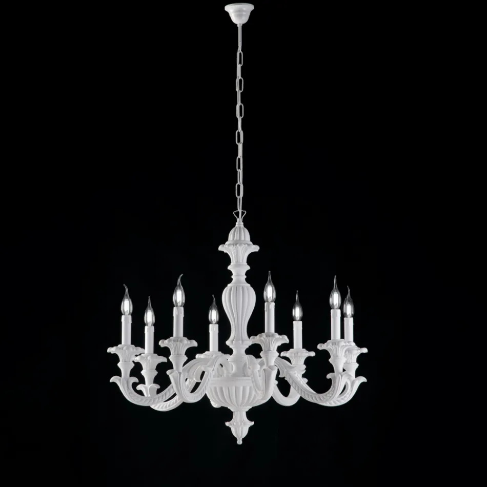 Lustre de madeira fabricado na Itália para decoração de interiores - Milão Viadurini