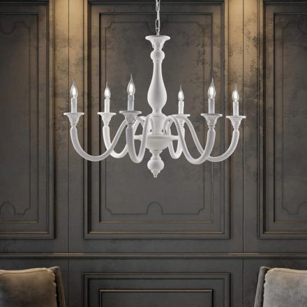 Lustre de madeira fabricado na Itália para decoração de interiores - Siena Viadurini
