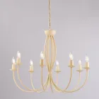 Lustre de metal branco para iluminar espaços sofisticados – Roccia Viadurini