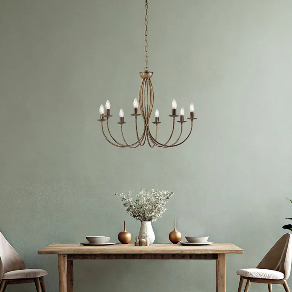 Lustre de metal branco para iluminar espaços sofisticados – Roccia Viadurini