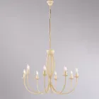 Lustre de metal branco para iluminar espaços sofisticados – Roccia Viadurini