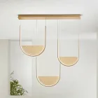 Lustre de Metal com Encaixe Removível em Vidro Granulado - Catalpa Viadurini