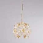 Lustre de metal com pingentes de cristal para interiores elegantes – Orchidea Viadurini