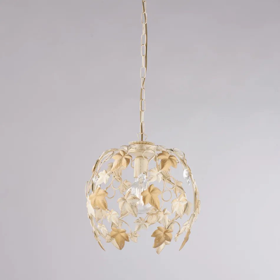 Lustre de metal com pingentes de cristal para interiores elegantes – Orchidea Viadurini