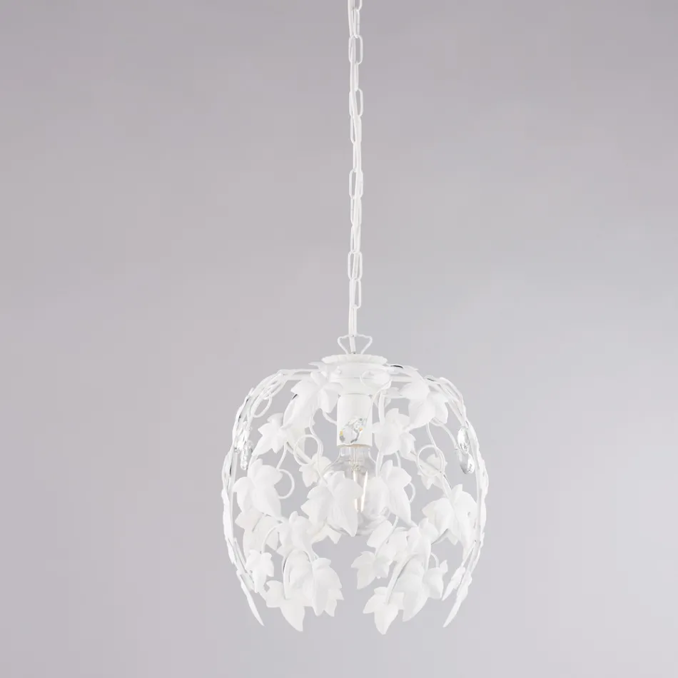 Lustre de metal com pingentes de cristal para interiores elegantes – Orchidea Viadurini