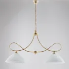 Eclisse: Um lustre de metal e cerâmica branca para interiores elegantes. Viadurini