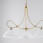 Um lustre de metal e cerâmica branca para valorizar seu interior – Eclisse Viadurini