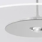 Lustre de metal com difusor de plexiglass micropontilhado - Nora Viadurini