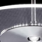 Lustre de metal com difusor de plexiglass micropontilhado - Nora Viadurini