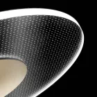 Lustre de metal com difusor de plexiglass micropontilhado - Nora Viadurini