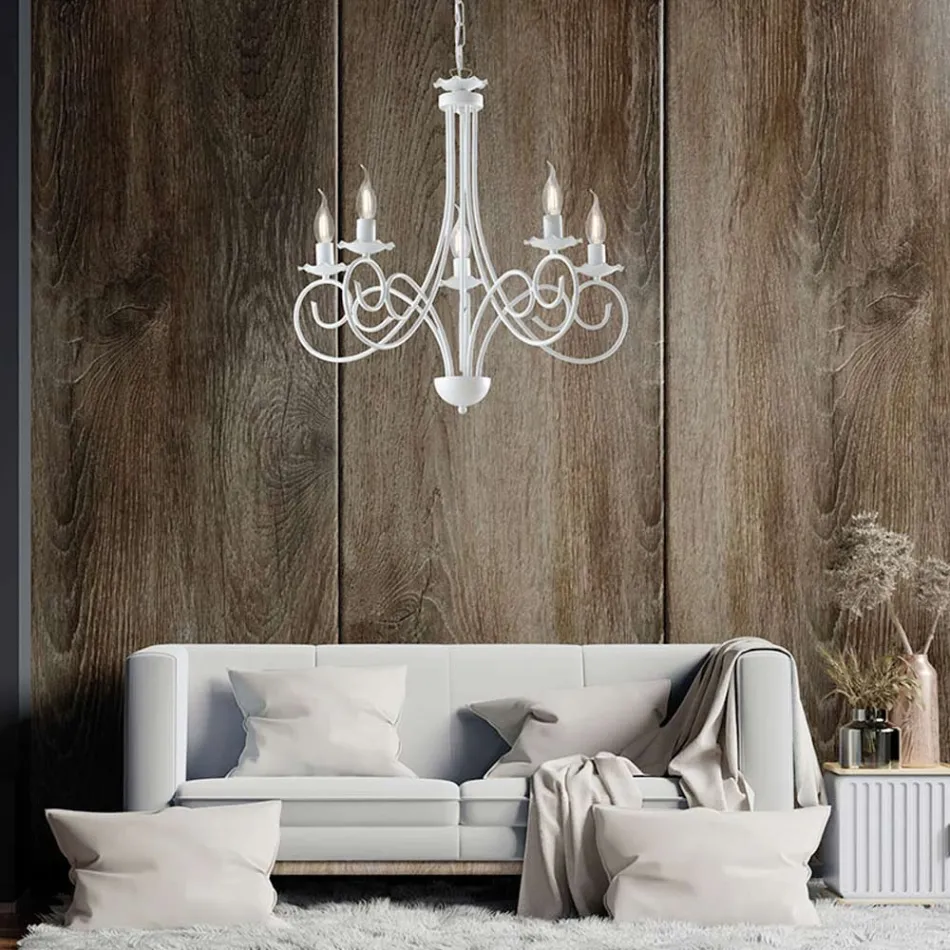 Lustre de metal e vidro para iluminação interior elegante – Laguna Viadurini