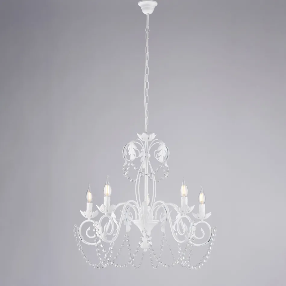 Lustre metálico para interiores luminosos e acolhedores – Perla Viadurini